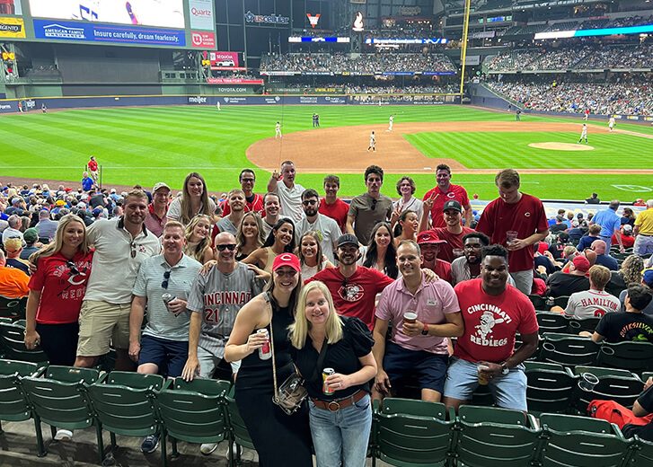 Nova team at baseball game